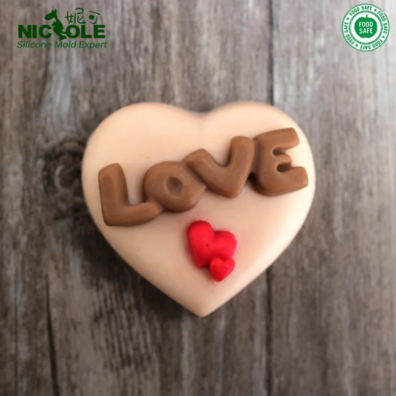

Soap Mould Heart Love Flexible Foodgarde Silicone Mold For Handmade Clay Candy Chocolate
