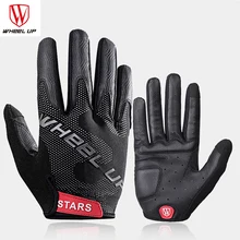 Wheel Up Full Finger Cycling Glove Anti-slip Lycra Bike Bicycle Gloves Touch Screen MTB Road Bike Gloves Sport Shockproof Gloves inbike cycling gloves touch screen bike sport hiking shockproof gloves for men women mtb road bicycle full finger phone glove