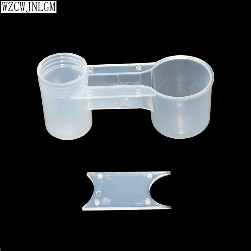 2pieces of portable plastic transparent water bottle bird feeder poultry pigeon waterer accessories