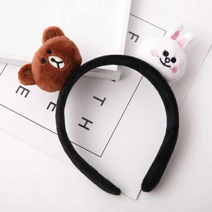 kids baby infant child girls and Mom Cute little rabbit bear headwrap hair bands Small yellow duck elastic ribbon headband Accessories  (7)