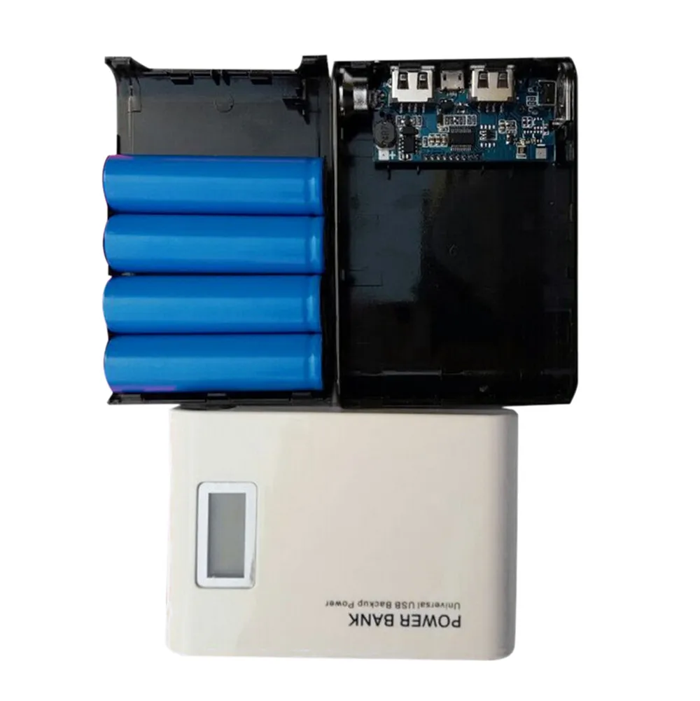 

Diy Power Bank 18650 Battery Case LED 5V 12000mah Dual USB Power Bank 18650 Battery Charger Case DIY Box For Phonedrop Shipping