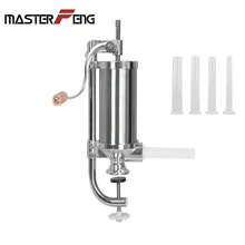 2,5 £ hausgemachte wurst fleisch stuffer edelstahl manuelle vertikale wurstfüllmaschine küche werkzeug wursthersteller