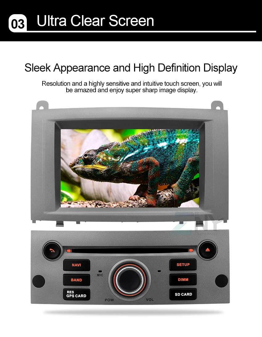 Top 7" HD Android 8.1 Car GPS Stereo For Peugeot 407 Auto Radio FM RDS DVD WiFi Navigation BT Audio Video Multimedia Backup Camera 5