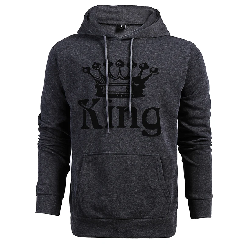  Couple Hoodie Fall Winter Civvies Women grey Hoodie Men Long Sleeves Sweatshirts Fleeces Clothing L
