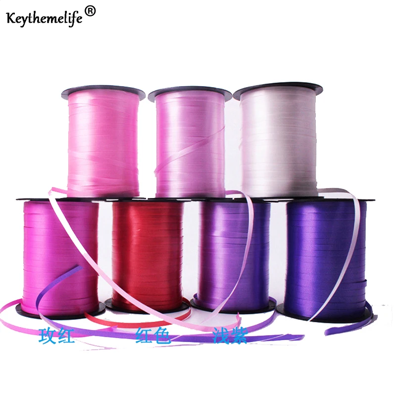 

1PCS Solid Color Stain Ribbon Tape 250yard/roll Ribbon Balloon Straps Wedding Decor Craft 7 Color B