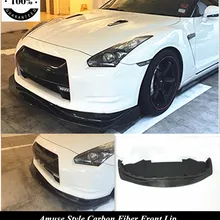 08-11 автомобильный Стайлинг GTR R35 GT-R CBA передний разделитель губ/AM Стиль углеродного волокна передний бампер сплиттерная губа диффузор