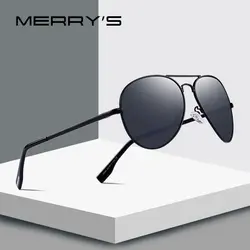 MERRY'S Для мужчин HD поляризованные линзы пилотные очки Классические солнцезащитные очки для Для мужчин для вождения UV400 защиты S'8119