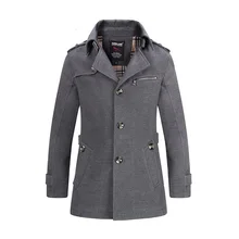 Hooded Overcoat Mens Thick Winter parkas Fashion Long Trench Coat Men Jacket Comfortable Windbreaker Quality Jackets Outwear 542