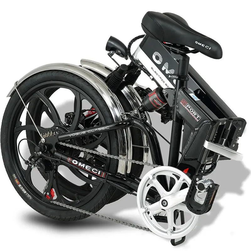 20 дюймов складной электрический велосипед 48 В литиевая батарея скрытая в рамке Передняя и задняя двойная подвеска 350-400 Вт Мотор сплав e-bike