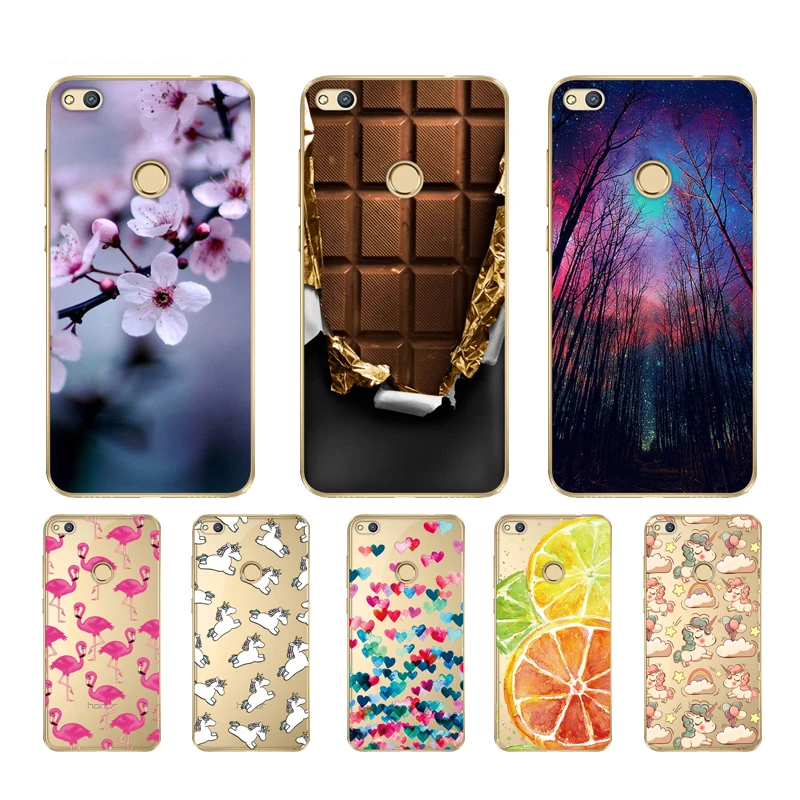 5,2 ''Fundas Huawei P8 P9 Lite 2017 cubierta de la caja de silicona suave Huawei Honor 8 Lite caso TPU de protección p9 lite GR3 2017