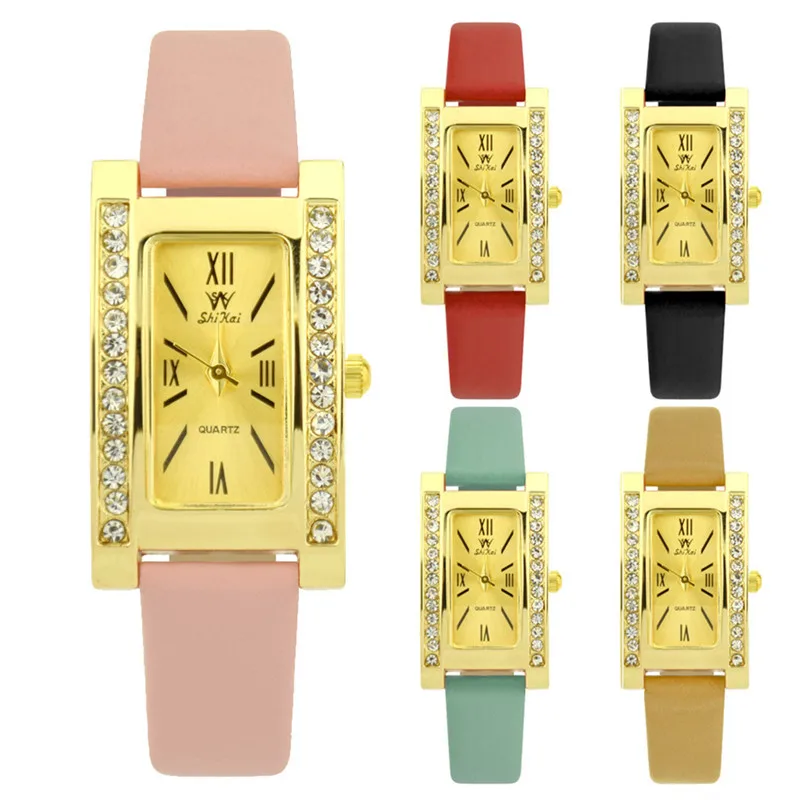 Ladies Leather Strap Creative Gift Rectangle Glass Simple Quartz Watch ZYBSK-36 Lady Collection Women Watch 2019 Fashion H22 (1)