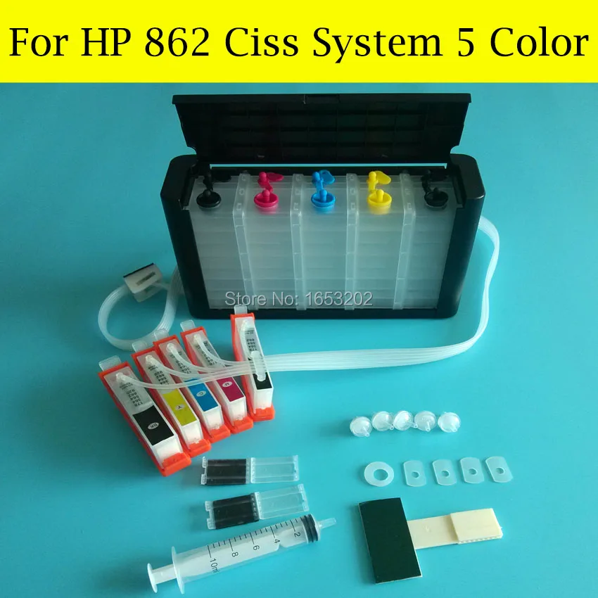 5 Color/Set HP862 Ciss System For HP Photosmart Premium C309A C309G C310A C410D C6388 D5468 Printer With ARC Chip | Компьютеры и офис