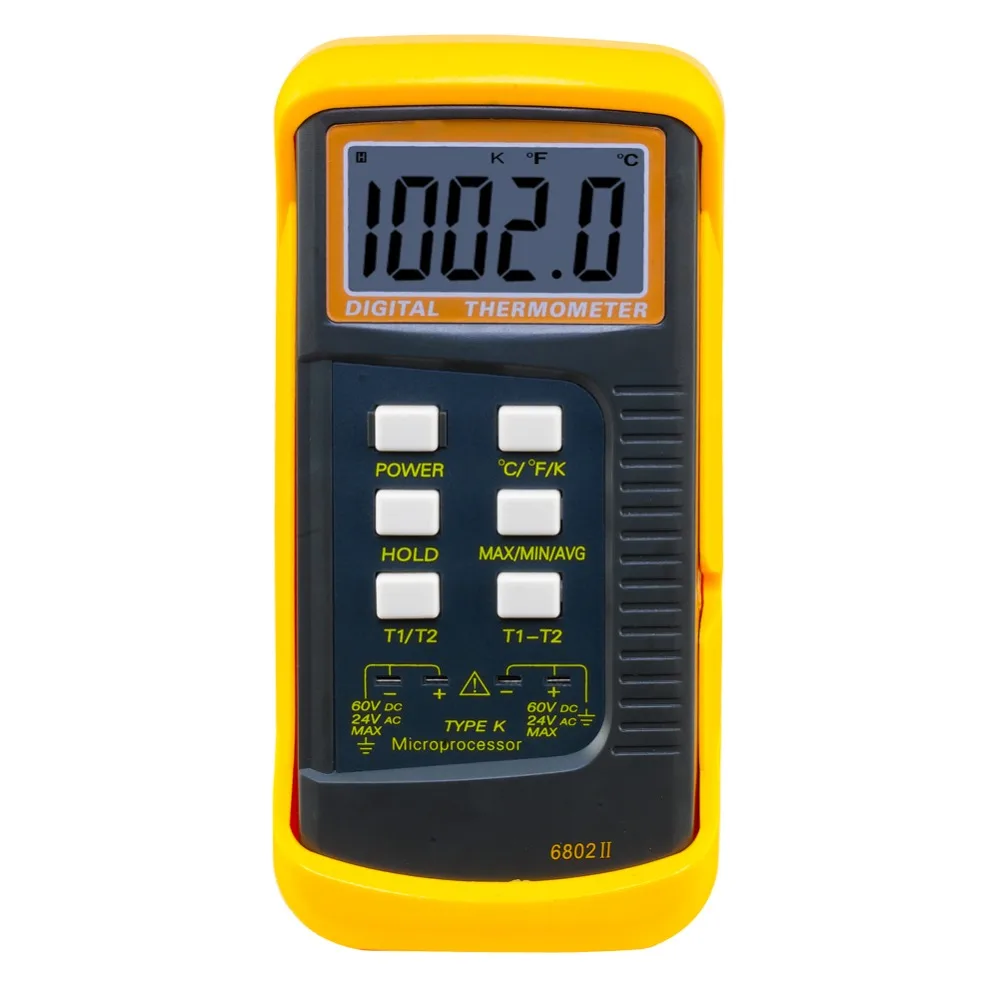 High Quality 6802 II Dual Channel Digital Thermometer With 2 K Type