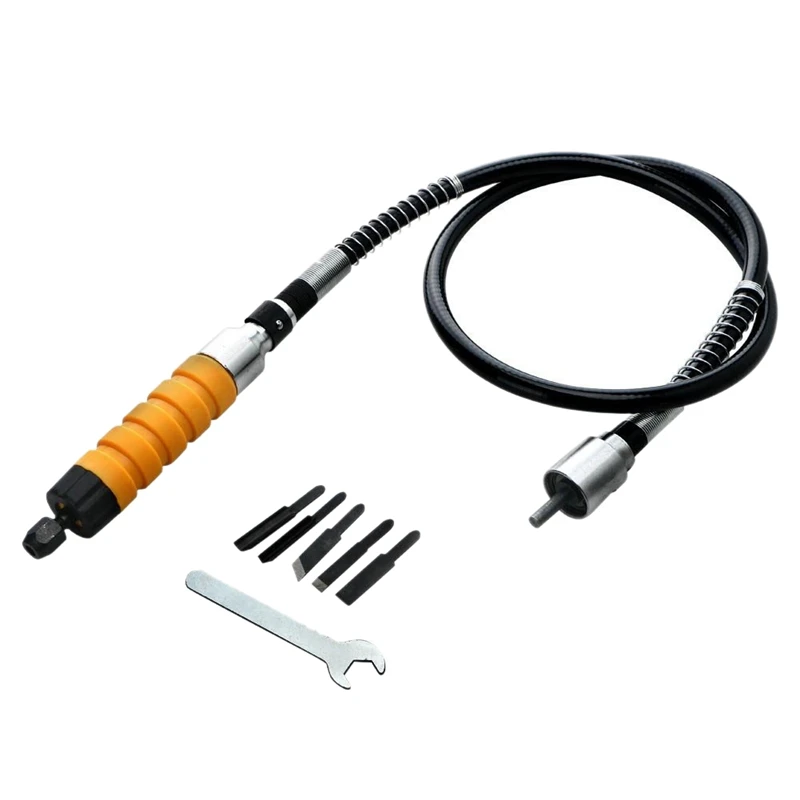 Electric Woodworking Woodcut Hand Carving Chisel With Flexible Shaft Set Tool