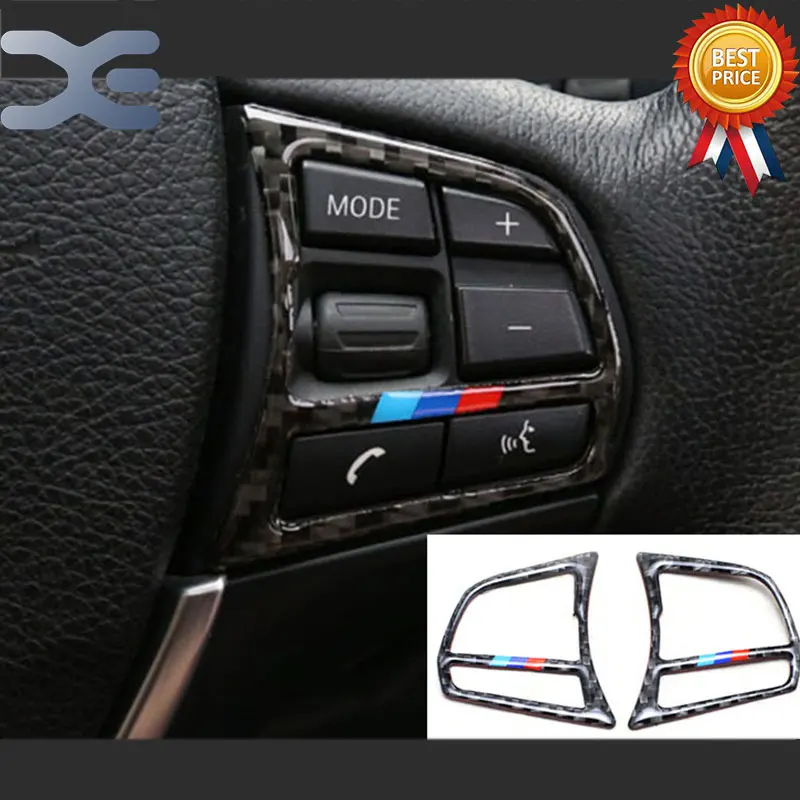 

Carbon Fiber Steering Wheel Decoration Sticker Interior Mouldings FOR BMW 3 Series F30 4 Series F36 Interior Accessories