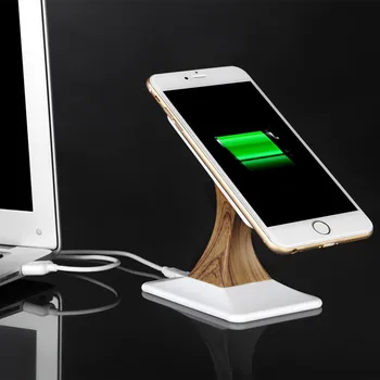 

Mindzo Desktop mobile wood wireless charger vertical office bracket applicable for Samsung 6/7/8/9 ihpone X 8
