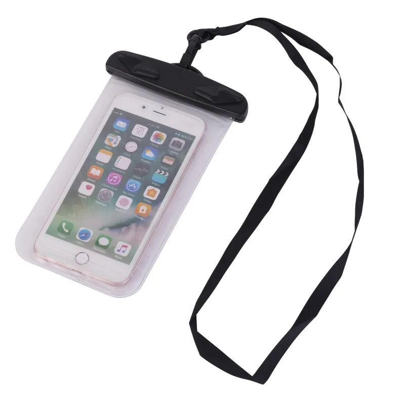 Многофункциональная Водонепроницаемая мини-сумка для плавания с клапаном для смартфона, сумка для сенсорного экрана, водонепроницаемый контейнер для телефона - Цвет: W