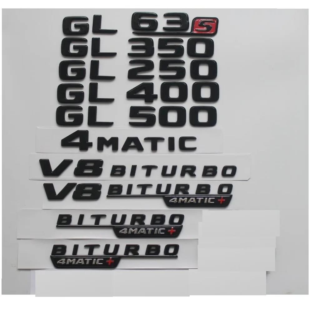 Глянцевый черный для Mercedes Benz X166 GL63 AMG GL350 GL400 GL500 GL550 V8 BITURBO 4matic эмблемы багажника и