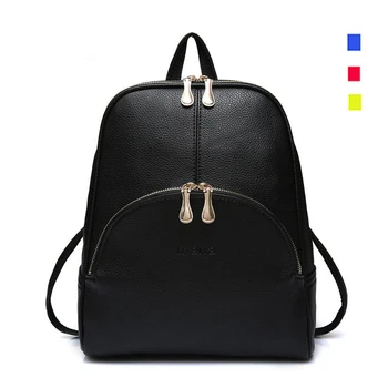 2016 Fashion Backpacks Women PU Leather School Bag Girls Female Candy Colors Travel Shoulder Bags Waterproof Back Bags Mochila