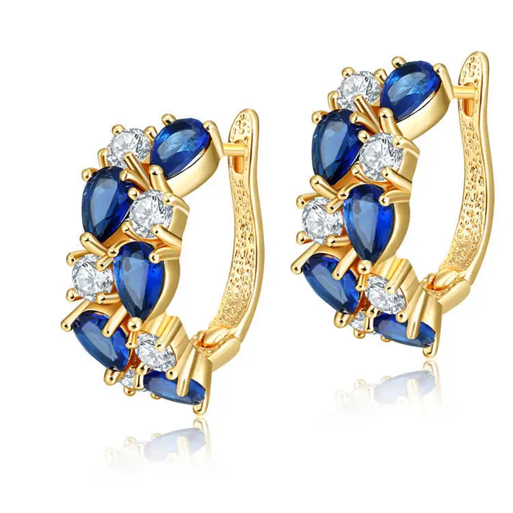 

European and American jewelry hot sale wedding bride earrings earrings zircon earrings women earrings Prevent allergies
