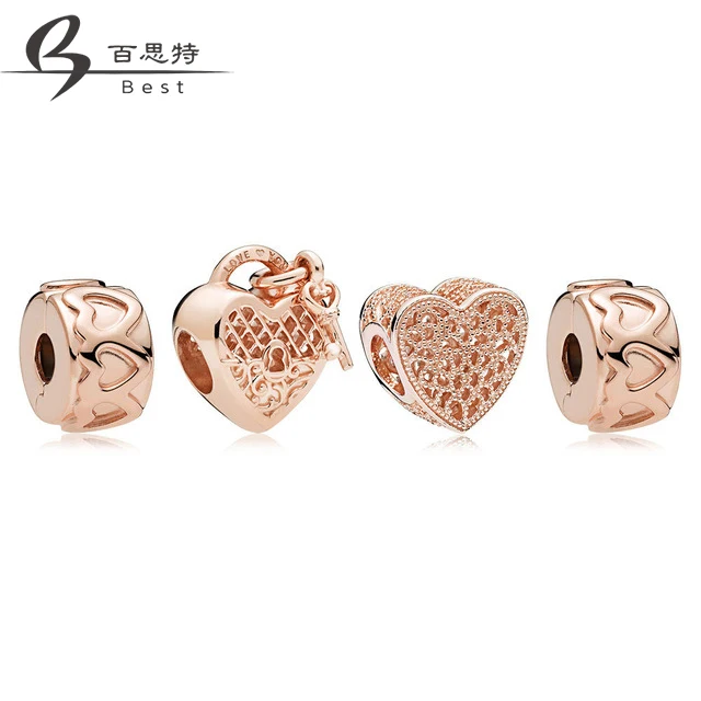 

BEST 100% 925 Sterling Silver ROSE LOVE IS ALL AROUND CHARM PACK Original Jewelry Suitable DIY Bracelet Gift Free Shipping