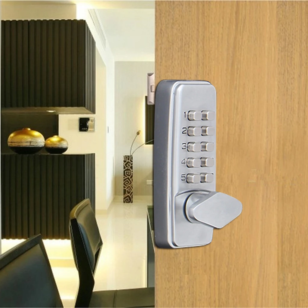 D Digital Keypad Entry Code Combination Keyless Setting Lock for Door - Located On Door Knob Suitable for Offices Classrooms