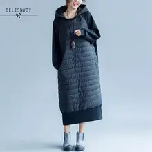 Женское пальто размера плюс, подходит для M-5XL зимы, хлопок, широкая талия, длинные стеганые куртки, мягкие теплые куртки, пальто с капюшоном, Женское пальто