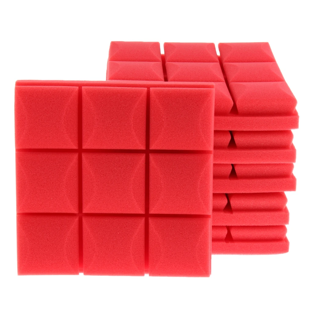 

6 Pack Acoustic Wedge Foam Sound Absorption Panels for Home Studio KTV Theatre