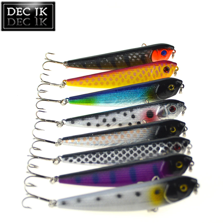 16PCS Popper Hard Plastic Artificial Baits Sets Of Fishing Lure Supplies Jerkbait Poper Swimbait Fish Tackle Laser Bait For Pike (10)