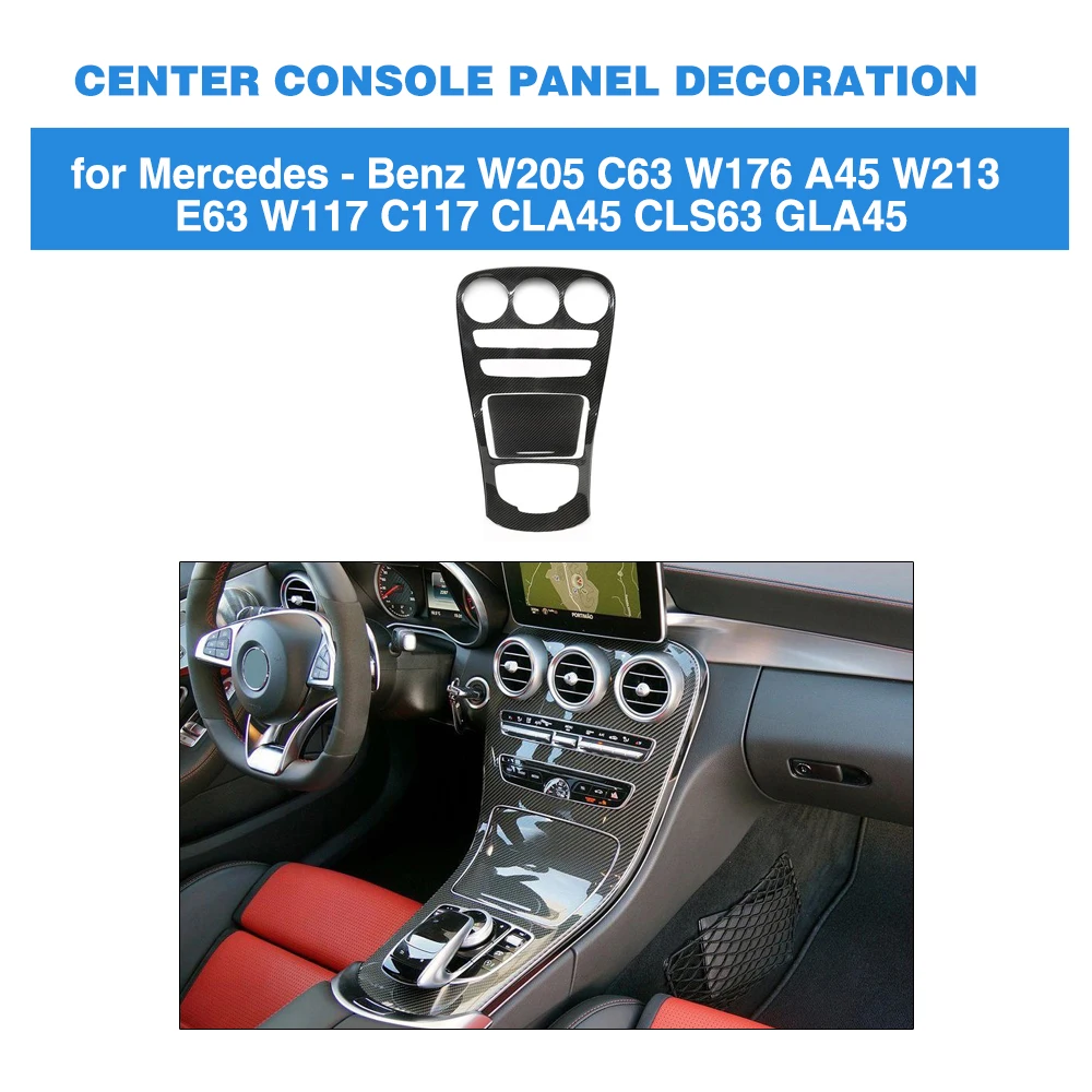 

Control Panel For Mercedes-Benz W205 C63 GLC X205 Center Console Panel Without Clock Interior Trim 2015 - 2019 Carbon Fiber