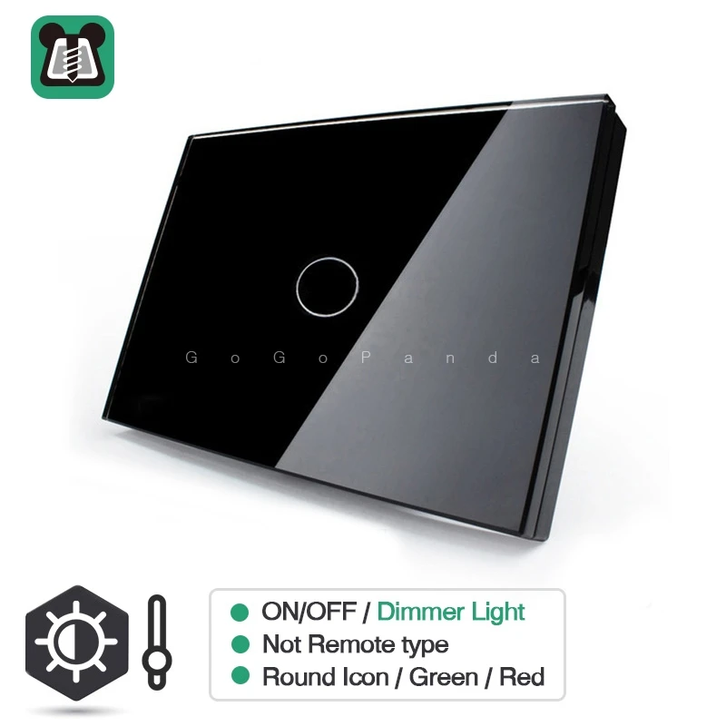 

US Standard 1 2 3Gang 1way Dimmer Light Ajustable Light Touch Switch Wall Light Controler Smart Home Automation
