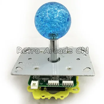 

Arcade LED Joystick with Crystal Babble ball top Illuminated LED Joystick with 8 way 4 way restrictor for fish joystick