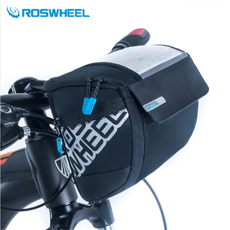 ROSWHEEL 3L спортивные передние велосипедные сумки для велосипеда, велосипедная передняя корзина, Паньер, рама, трубка, сумка на руль, 400D, ПВХ, карта, Bolsa Bicicleta