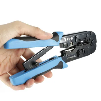

TU-N5684R Modular Telecom Crimping Tool Network Cable Ratchet Crimping Pliers Strippers Tools for 4P 6P 8P RJ-11/RJ-12 RJ-45