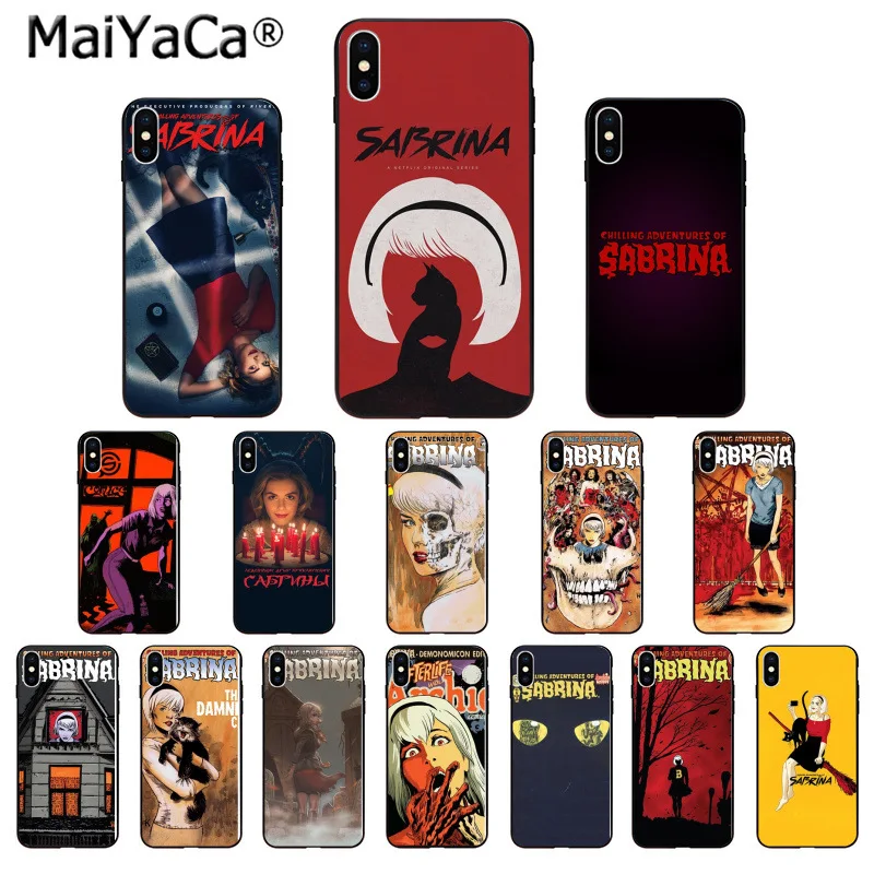 

MaiYaCa Chilling Adventures of Sabrina Black TPU Phone Case Cover for iphone 11 pro 8 7 66S Plus 5S SE XR X XS MAX