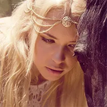 Популярный дизайн Для женщин цепочка на голову, кисточки гребень-украшение вечерние полоска для волос#0326 BB