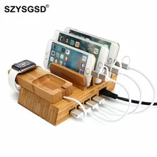 Быстрая многопортовая зарядная док-станция, 4 порта USB Настольная зарядная станция, адаптер питания для всех телефонов, планшетов, часов и т. д