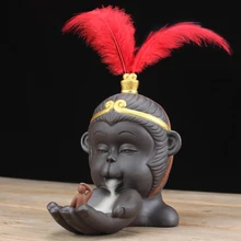 Керамика обратного Ладан горелки Творческий дом Qitian Dasheng солнце Укун украшения интерьера дома+ 10 шт Ладан конусов