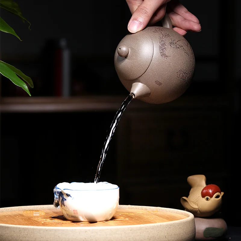 Аутентичный чайник Yixing ручной работы горшок для яиц Zen Dragon китайская здоровая