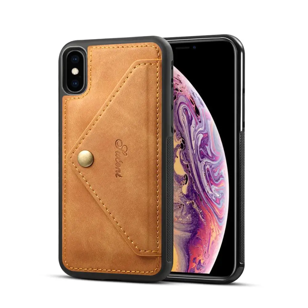 Чехол подставка из натуральной кожи для iPhone XS Max XR|Бамперы| |