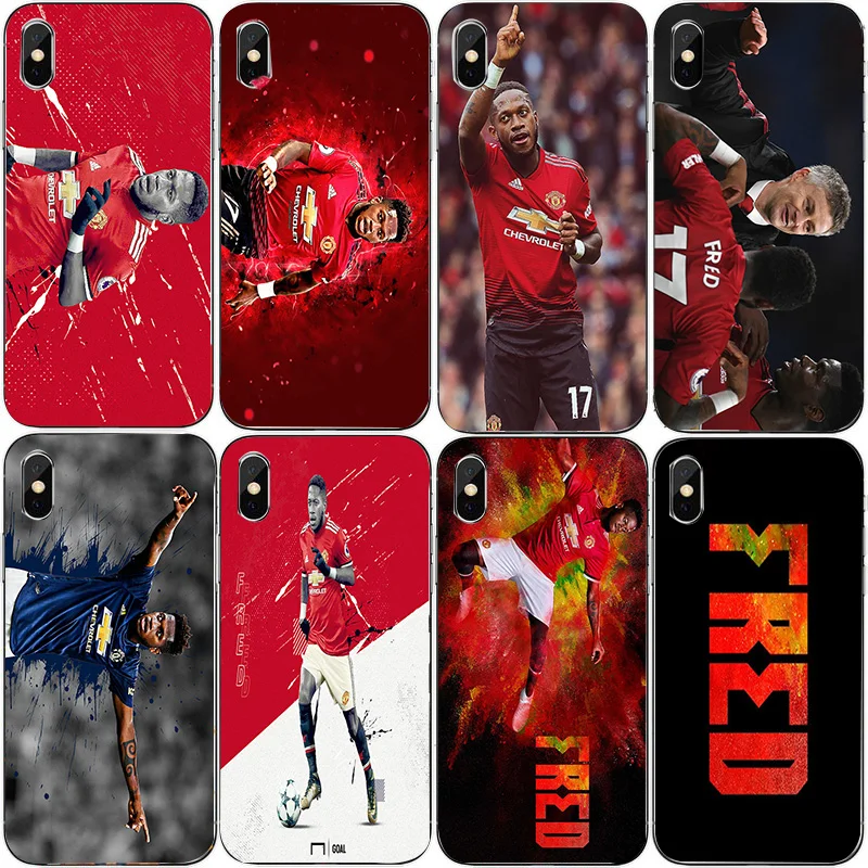 

Yinuoda ManUtd Team Fred Phone Case For iphone DIY Picture Black Soft TPU Cover For iPhone X XR XS MAX 7 8 7plus 6 6S 5S