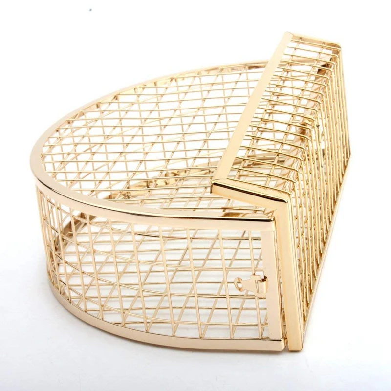Женская индивидуальность особенности полукруглая Геометрическая вечерняя сумка плечо горизонтальная сумка клатч клетка сумка(золото