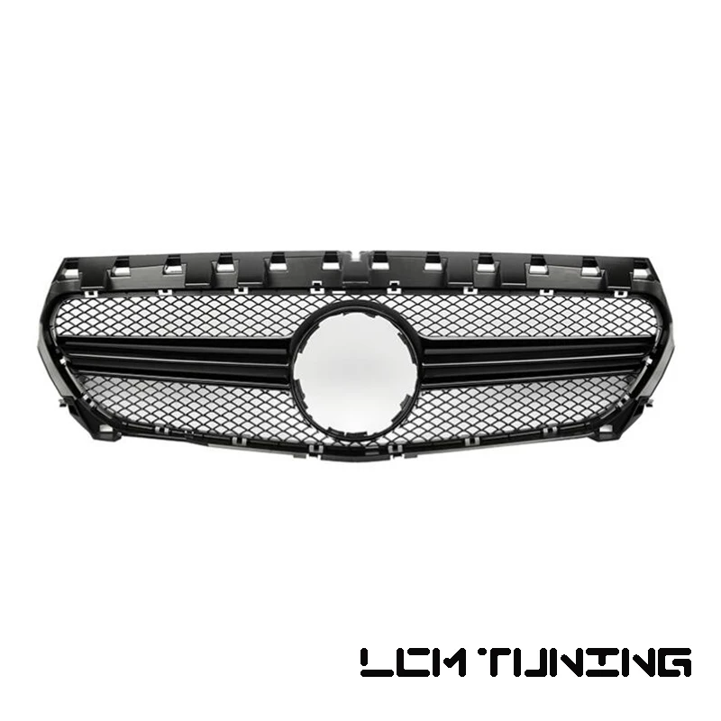 

For Mercedes For Benz CLA-class W117 CLA200 CLA250 CLA45 2013-2016 with Emblem Black/ Matt Chrome Front Bumper Mesh Grille