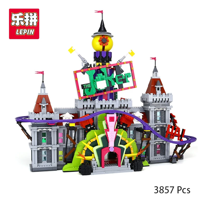 

Lepin 07090 Batman Joker's Manor Set 3857 Pcs Super Hero Series Compatible legoinglys 70922 Building Blocks Bricks Stacking Toys