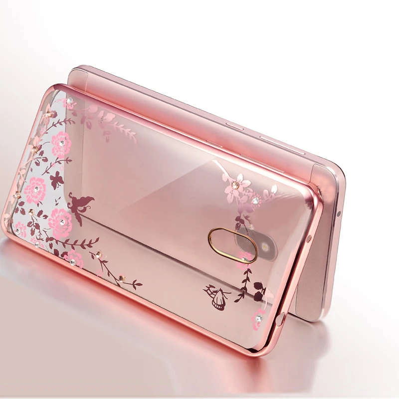 

KaiNuEn etui,coque,cover,case For Samsung Galaxy j7 2017 Pro j730 transparent 3d phone cases back Soft TPU Flower accessories