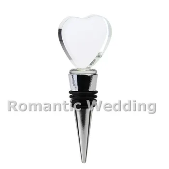 

Free shipment 100PCS/lots heart crystal wine stopper wine crok for Wedding decorations event products party decorations