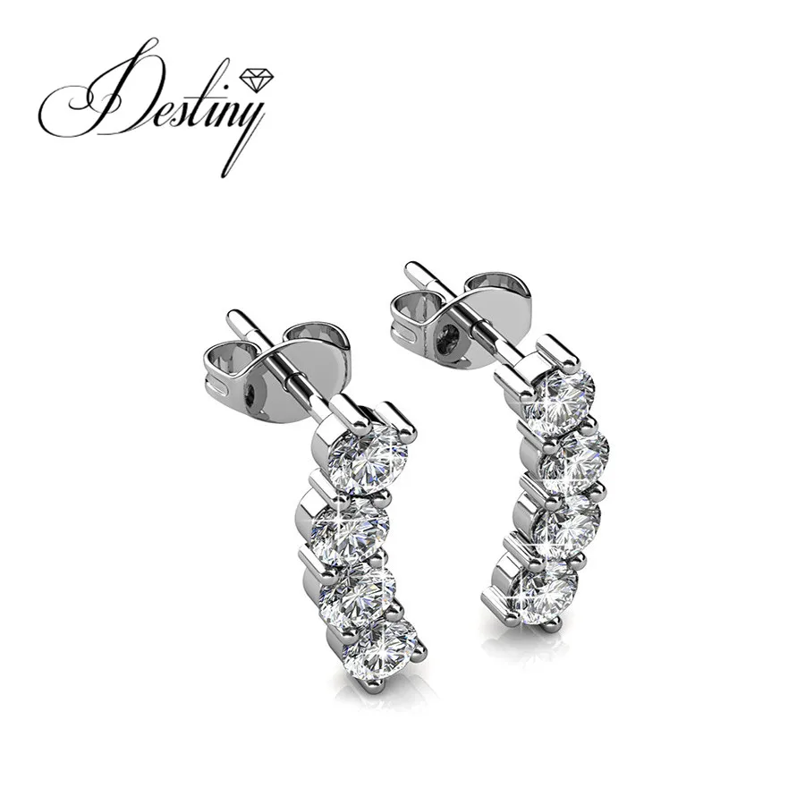 Destiny Jewellery 2018 серьги мода длинные для женщин украшен стразами от Сваровски