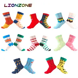 LIONZONE 2 пар/лот Мультфильм весна хлопок милые носки имитация хэндмейд, трубка Sockken дышащая обычных Для женщин носки