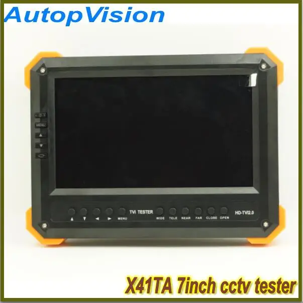 7 inch AHD camera tester CCTV tester monitor HD 1080P AHD analog camera testing VGA HDMI input 12V2A output X41TA