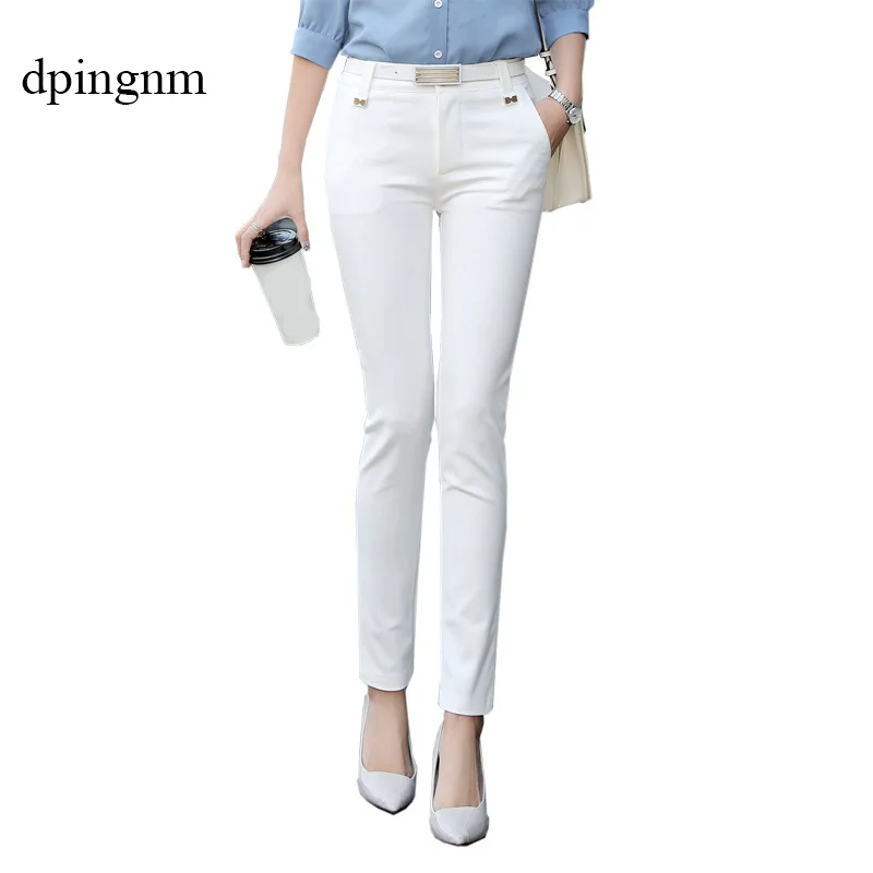 dpingnm Trousers Women Pants 2019 Spring Summer Casual OL Formal Straight Office Solid Full Length | Женская одежда